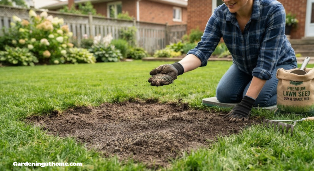 how to spread grass seed evenly